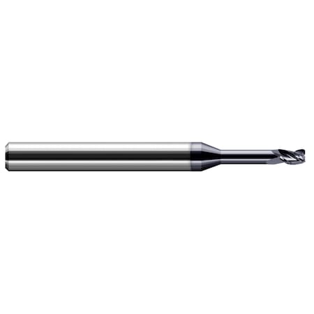 Harvey Tool Miniature End Mill-3 Flute-Corner Radius 0.0200" (.5 mm) Cutter DIAx0.0030" Radius x0.0300" L of Cut 968220-C3